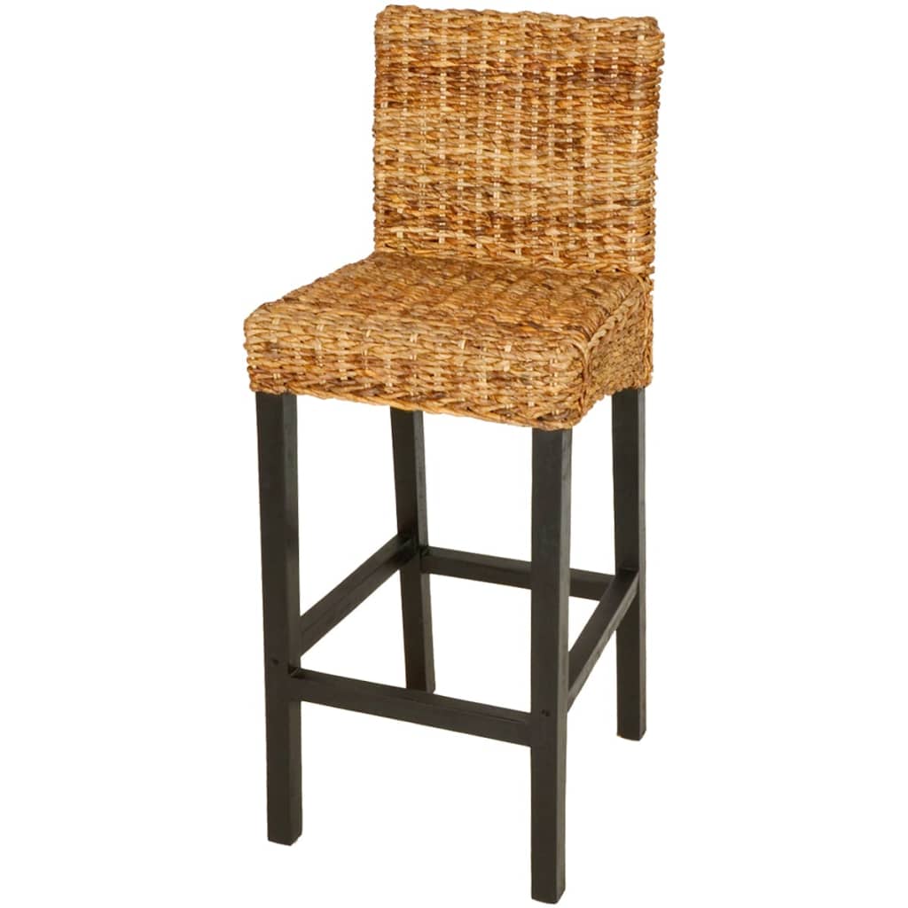 vidaXL Bar Stools 2 pcs Abaca-1