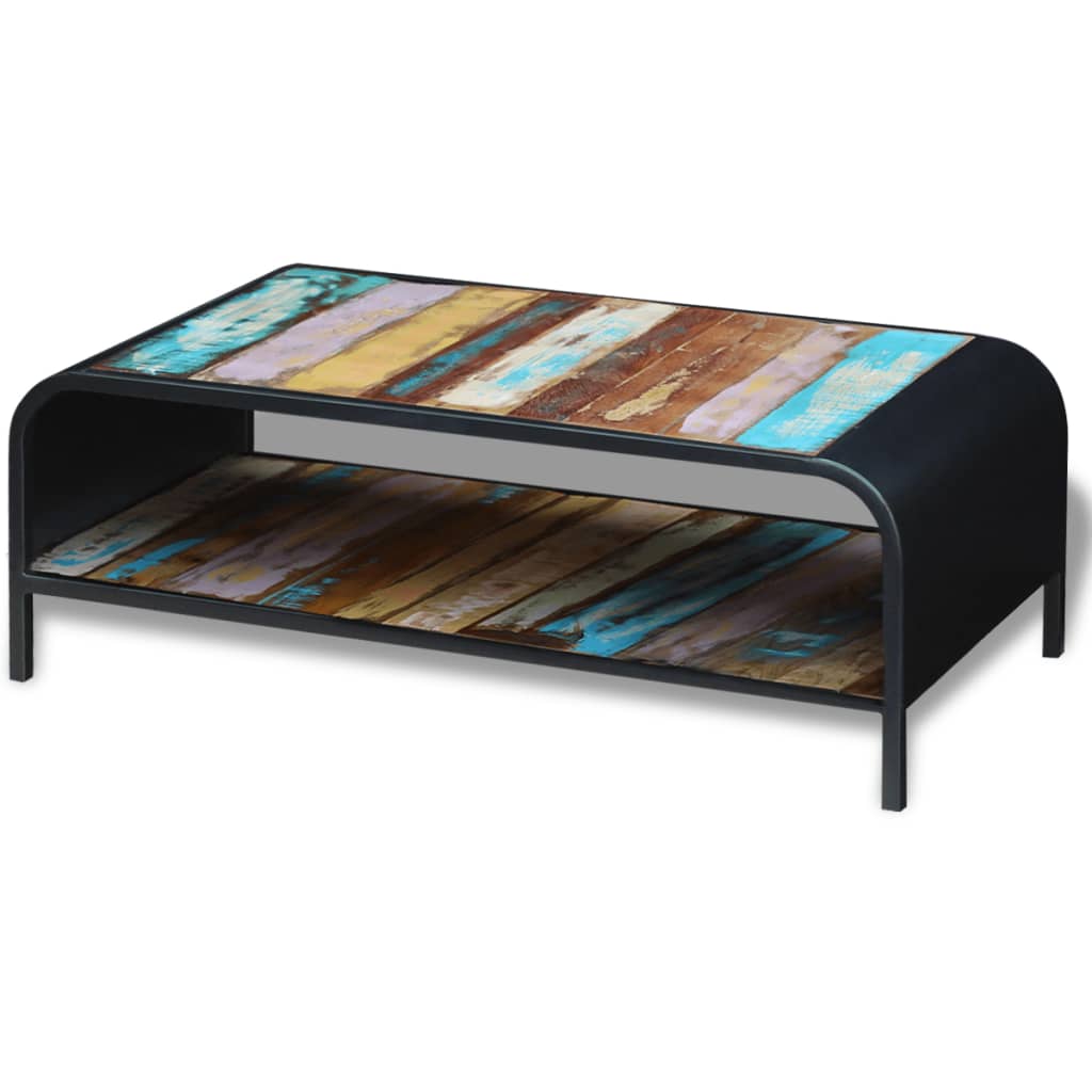 vidaXL Coffee Table Solid Reclaimed Wood-2