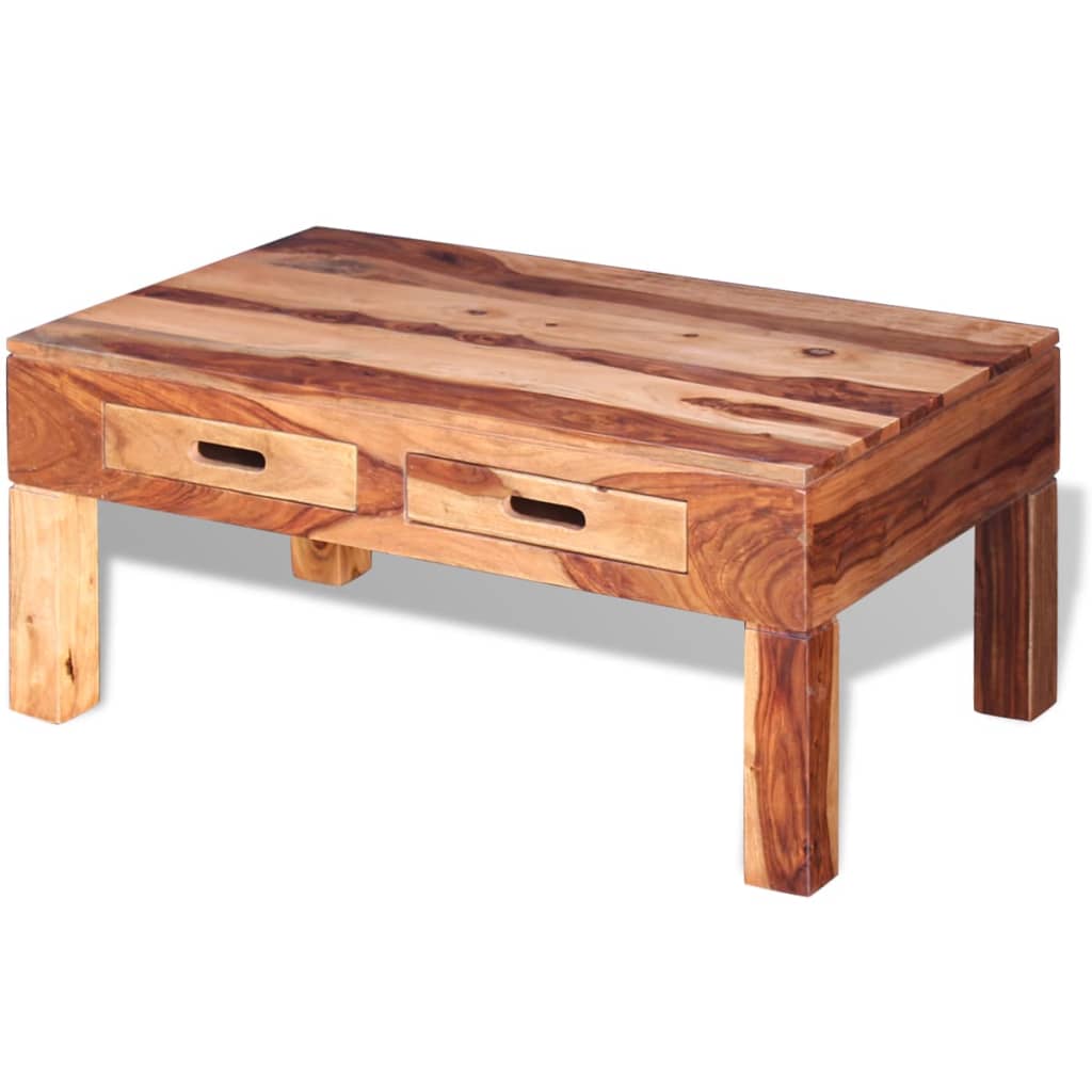 vidaXL Coffee Table Solid Sheesham Wood-0