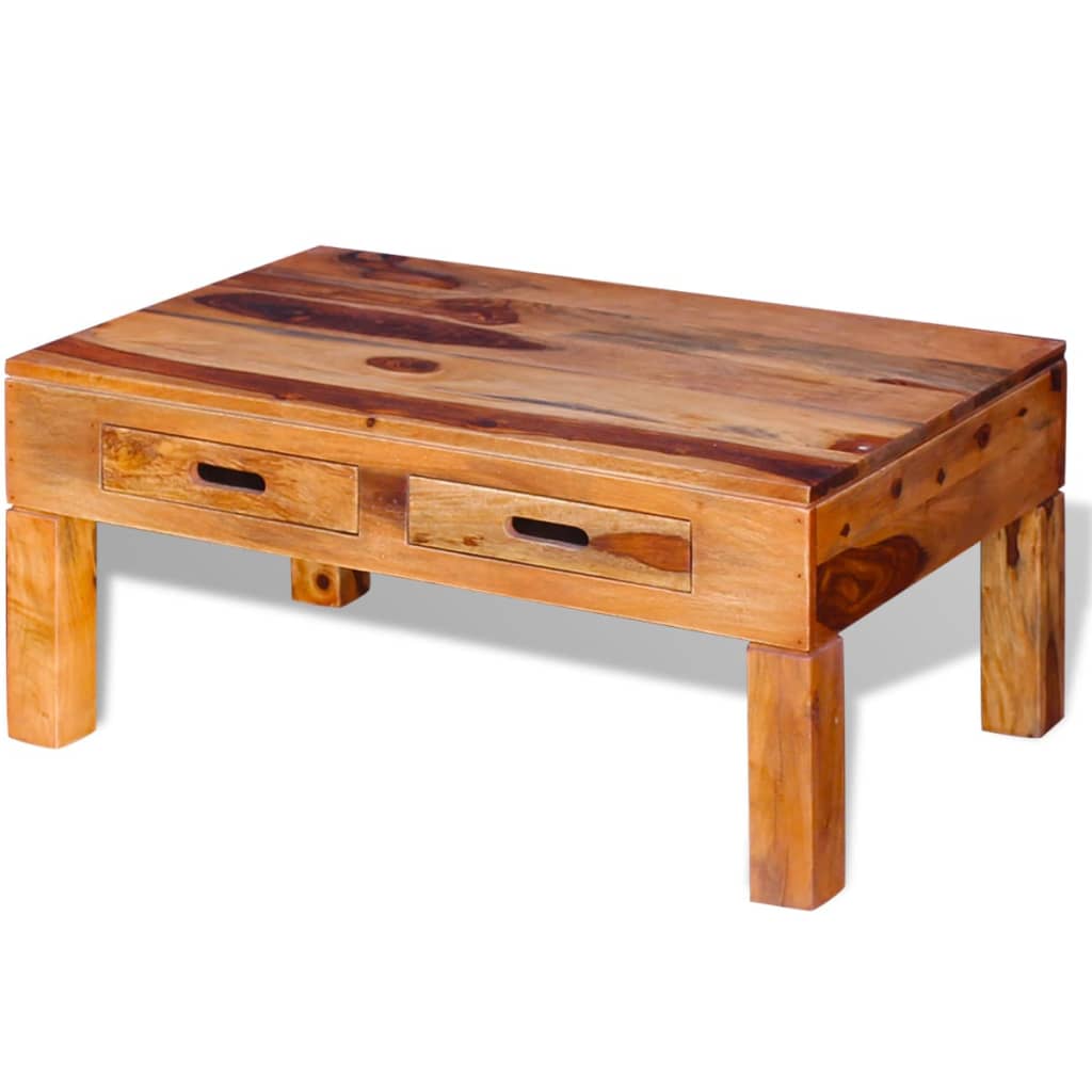 vidaXL Coffee Table Solid Sheesham Wood-2