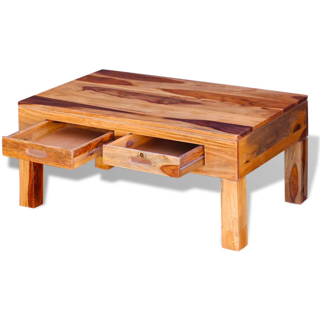 vidaXL Coffee Table Solid Sheesham Wood-6