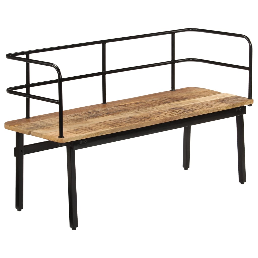 vidaXL Bench 47.2"x15.7"x27.6" Solid Mango Wood-0