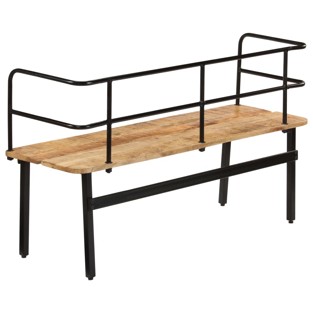 vidaXL Bench 47.2"x15.7"x27.6" Solid Mango Wood-3