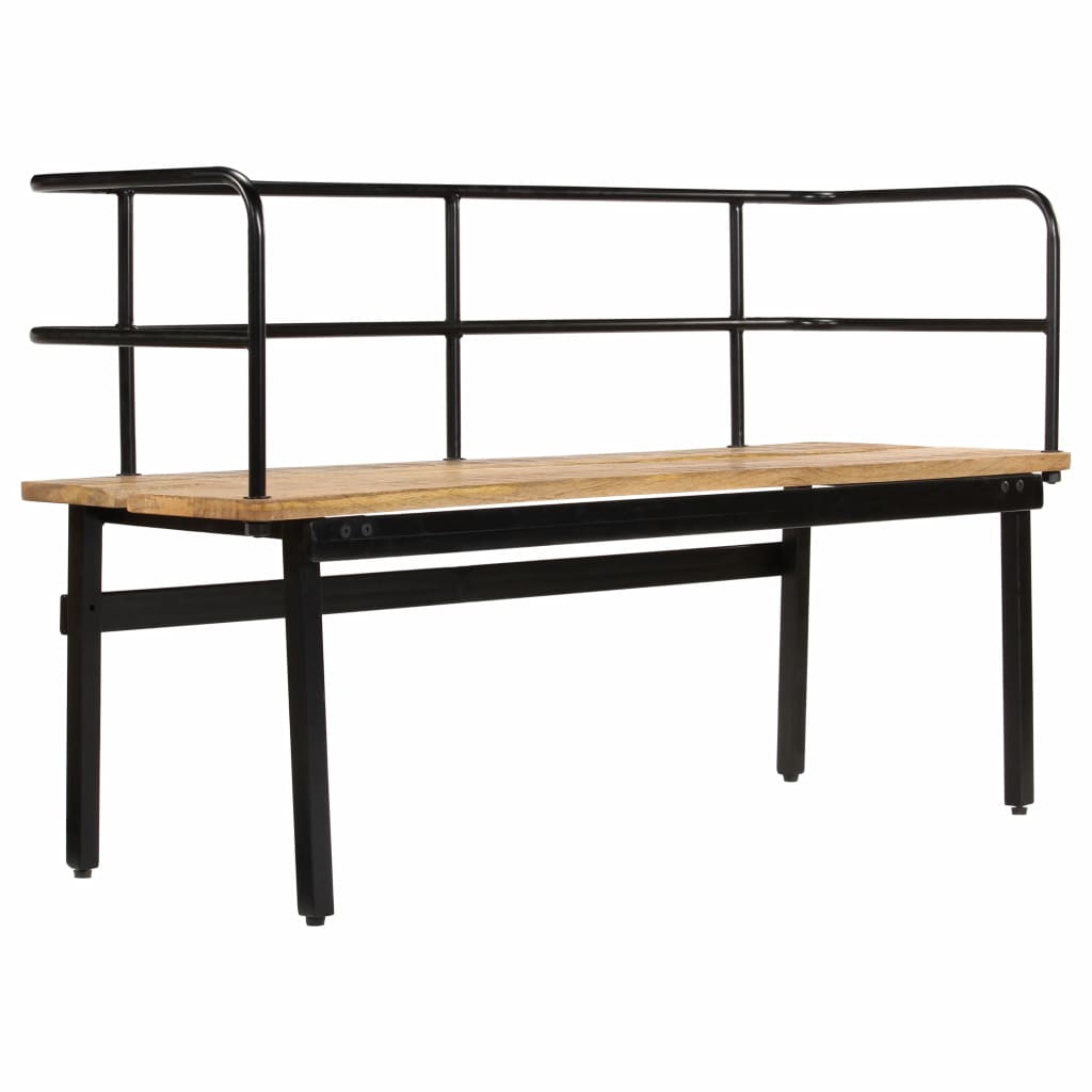 vidaXL Bench 47.2"x15.7"x27.6" Solid Mango Wood-4