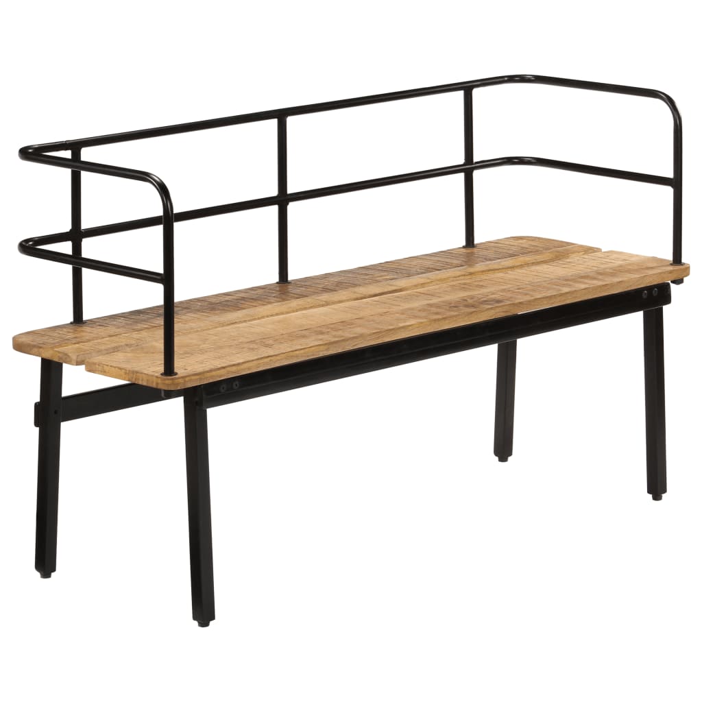 vidaXL Bench 47.2"x15.7"x27.6" Solid Mango Wood-9