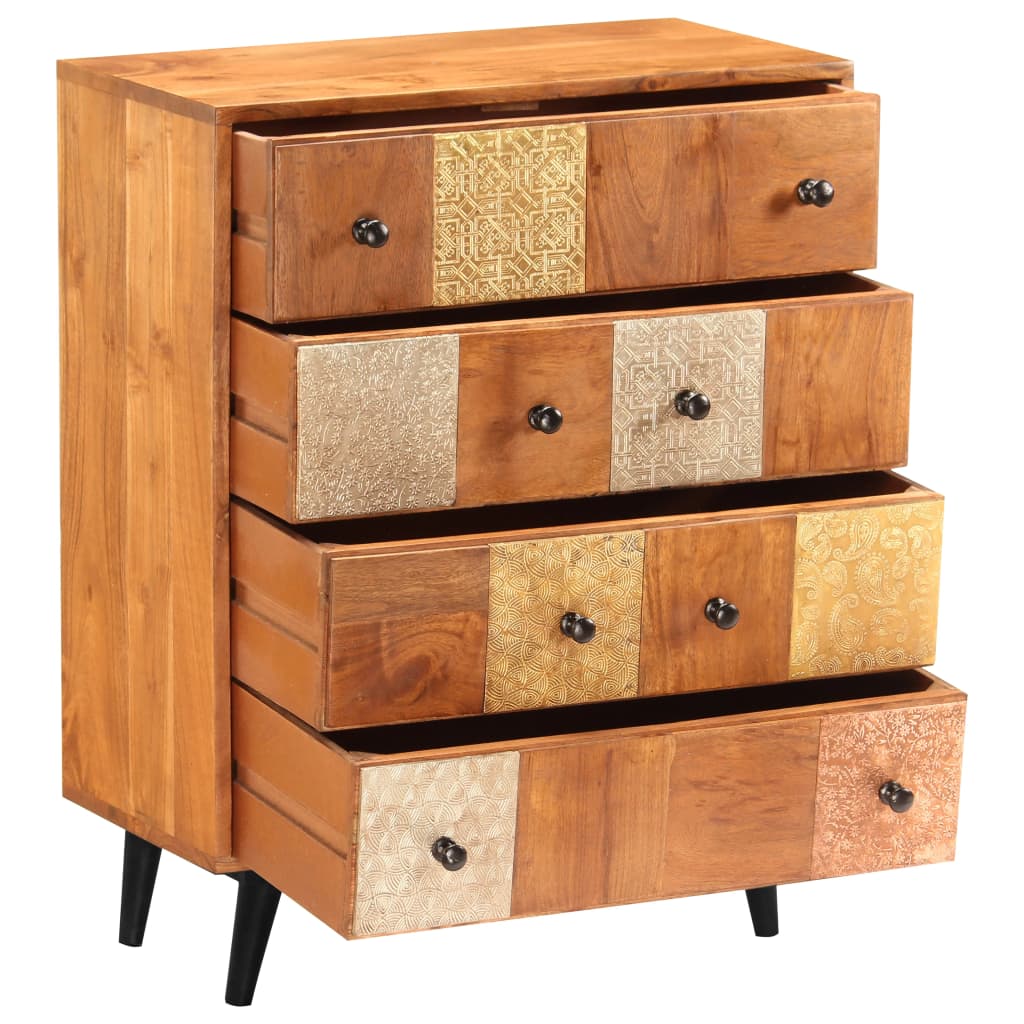 vidaXL Chest of Drawers 23.6"x11.8"x29.5" Solid Acacia Wood-3