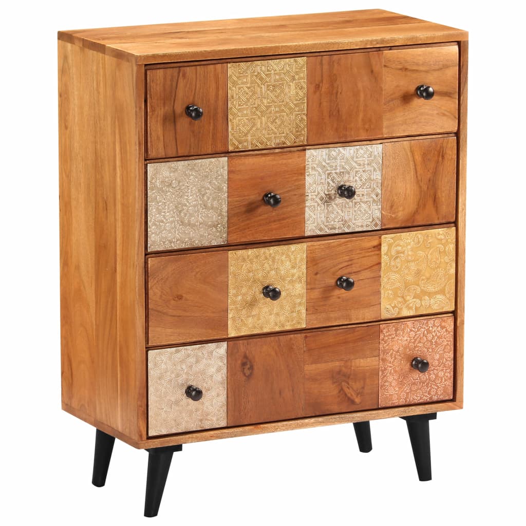 vidaXL Chest of Drawers 23.6"x11.8"x29.5" Solid Acacia Wood-8