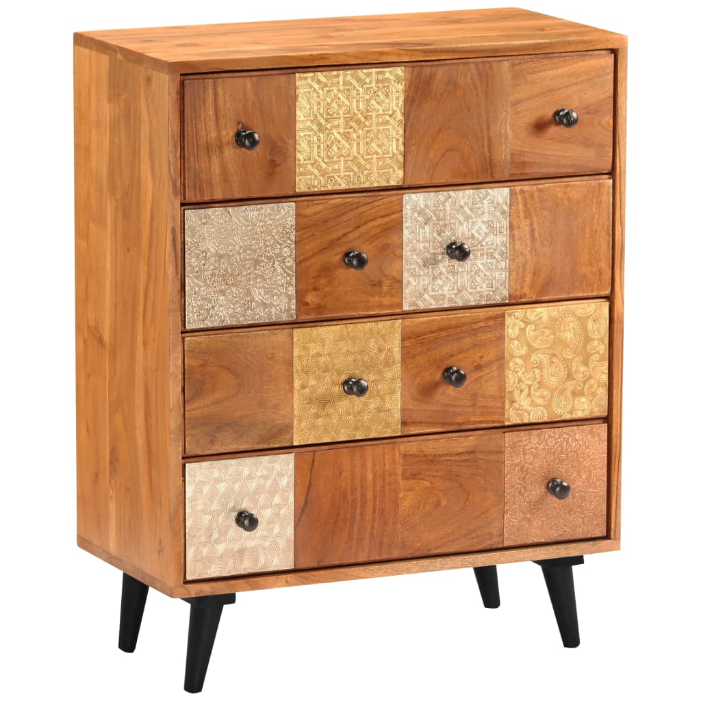 vidaXL Chest of Drawers 23.6"x11.8"x29.5" Solid Acacia Wood-9