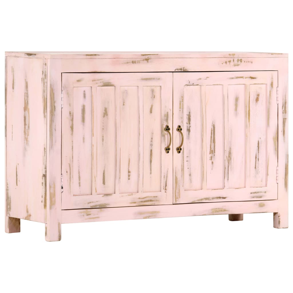 Solid Mango Wood Sideboard Highboard Side Cabinet Light Blue/Light Pink