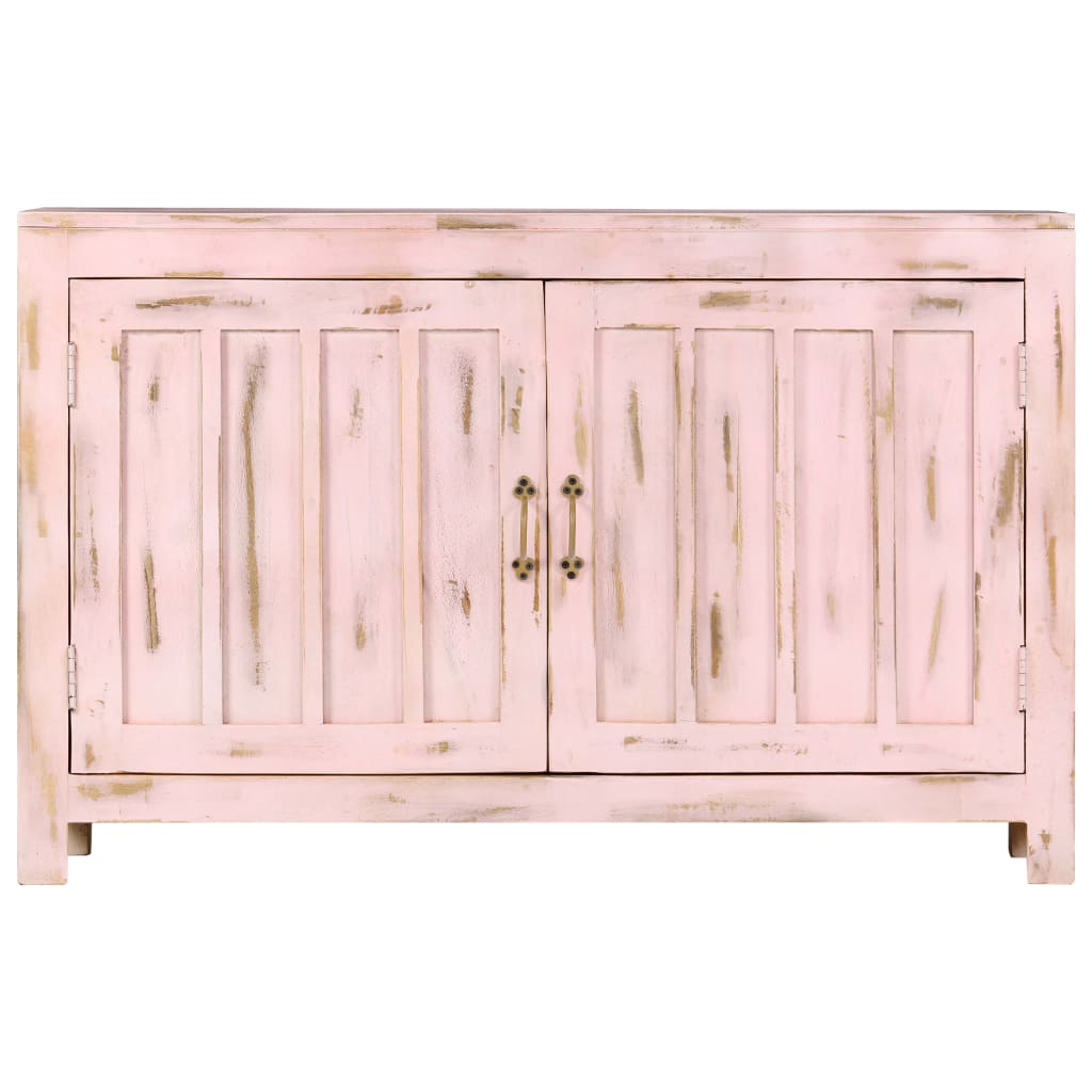 Solid Mango Wood Sideboard Highboard Side Cabinet Light Blue/Light Pink