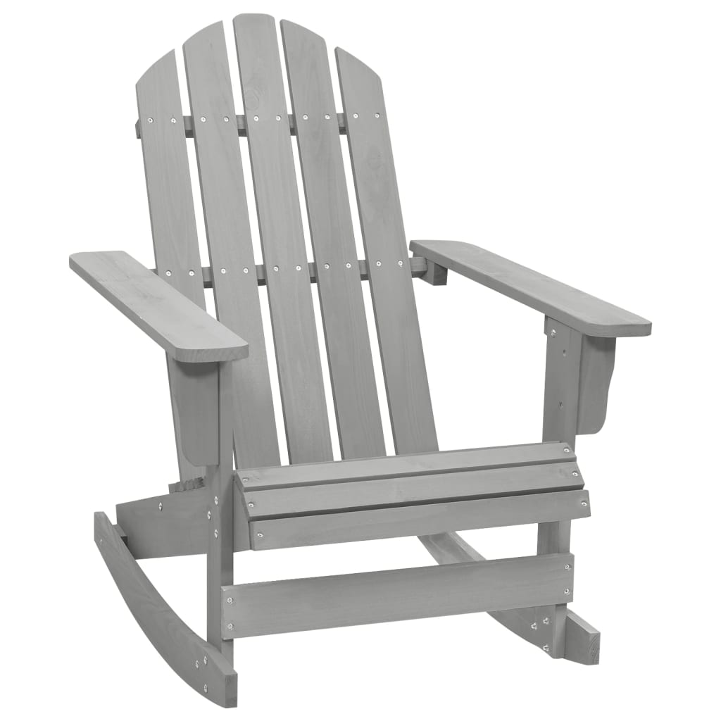 vidaXL Adirondack Rocking Chair Porch Rocker Outdoor Patio Lawn Chair Wood-6