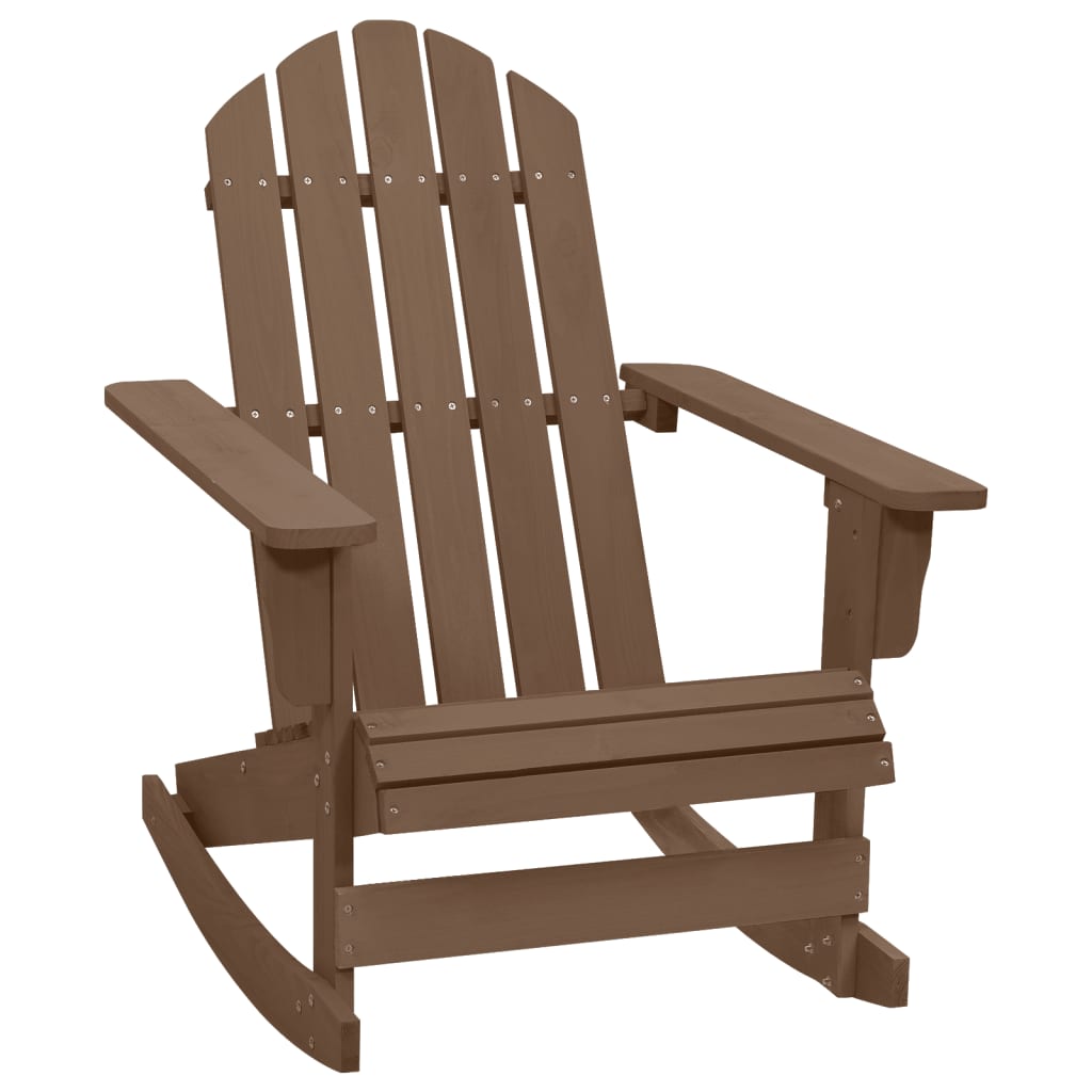 vidaXL Adirondack Rocking Chair Porch Rocker Outdoor Patio Lawn Chair Wood-12