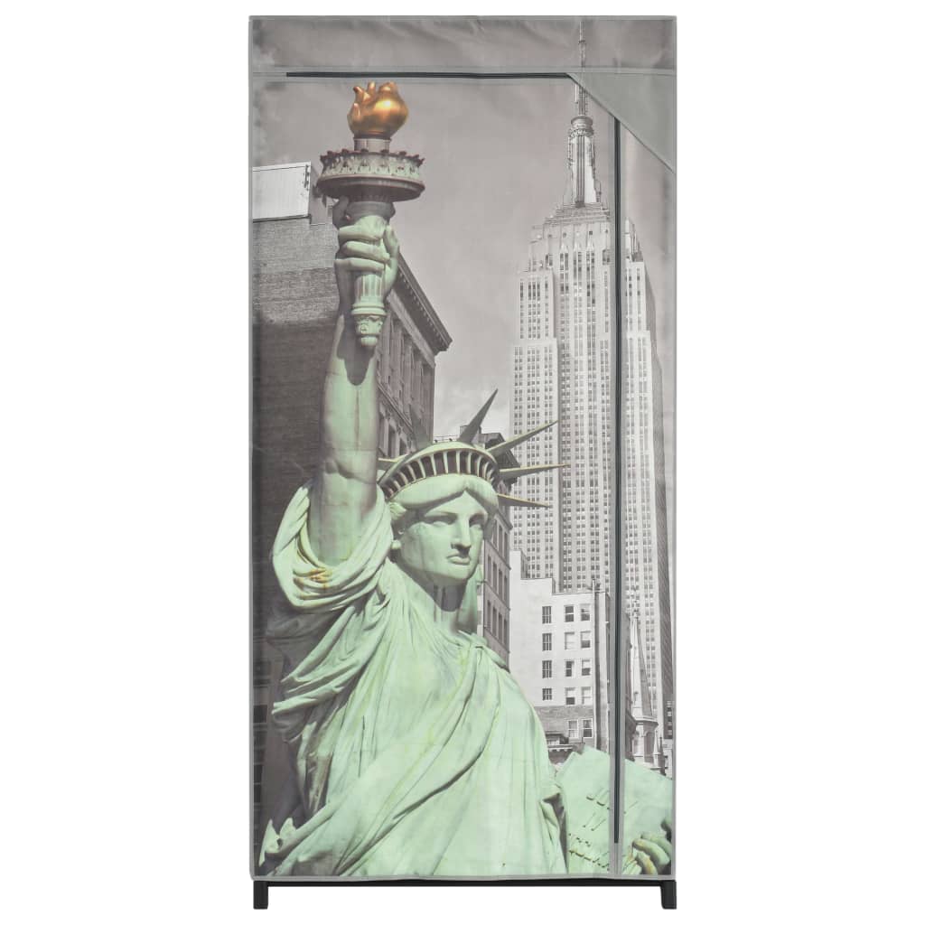 vidaXL Wardrobe New York 29.5"x17.7"x63" Fabric-1