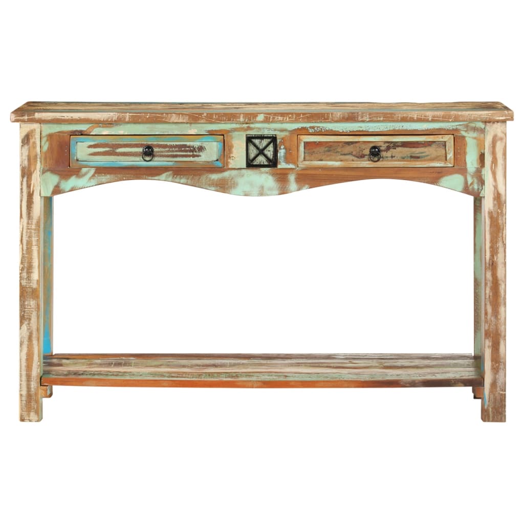 vidaXL Console Table 47.2"x15.7"x29.5" Solid Reclaimed Wood-0