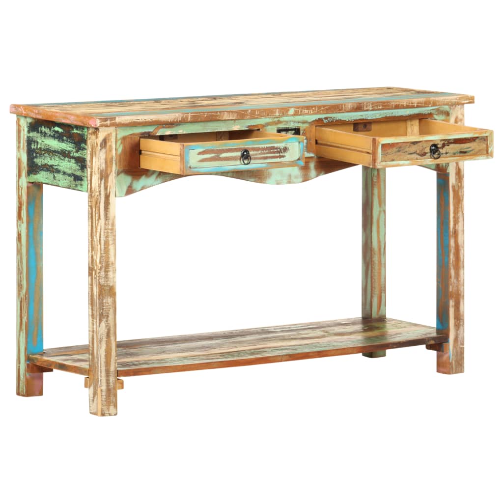 vidaXL Console Table 47.2"x15.7"x29.5" Solid Reclaimed Wood-1