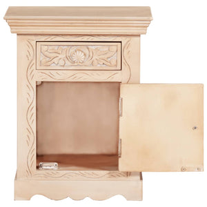 vidaXL Bedside Cabinet 15.7"x11.8"x19.7" Solid Mango Wood-6