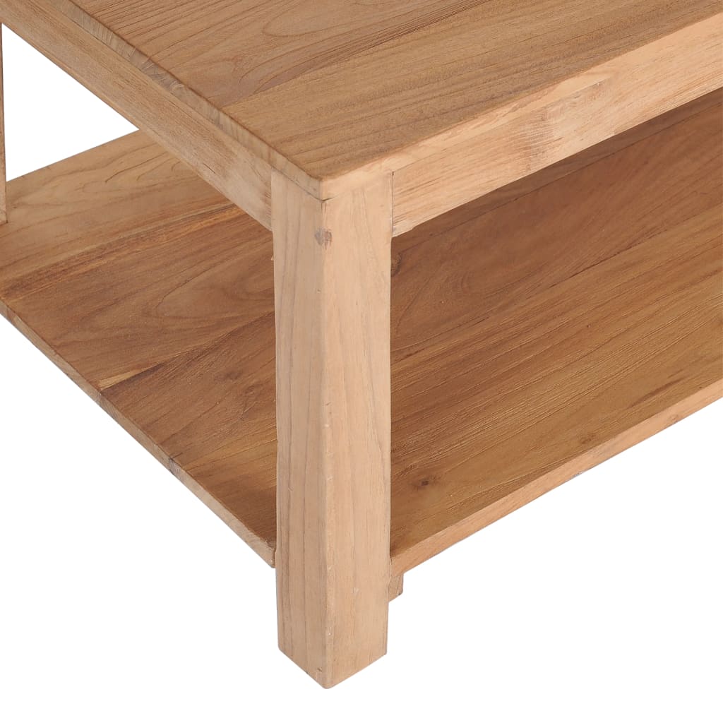 vidaXL Coffee Table 39.4"x19.7"x15.7" Solid Wood Teak-2