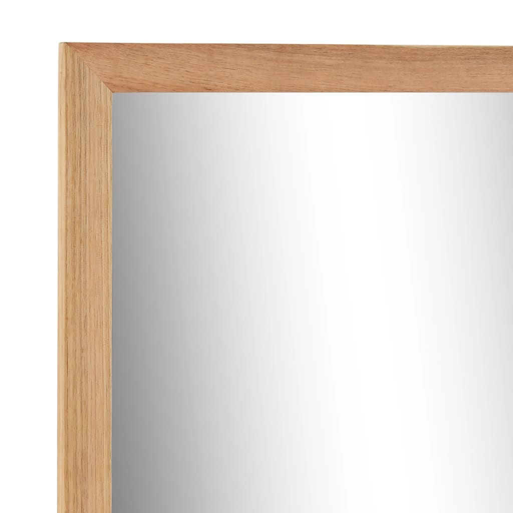 vidaXL Bathroom Mirror 23.6"x4.7"x24.4" Solid Wood Walnut-3