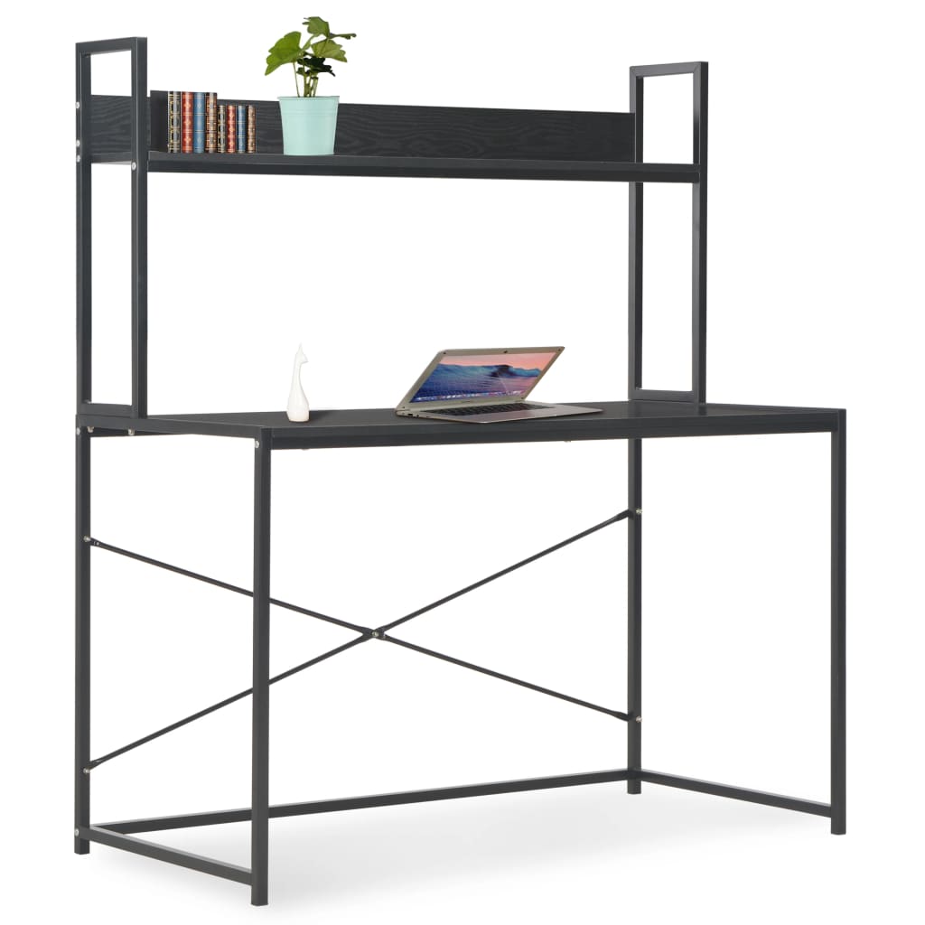 vidaXL Computer Desk Black 47.2"x23.6"x54.3"-0