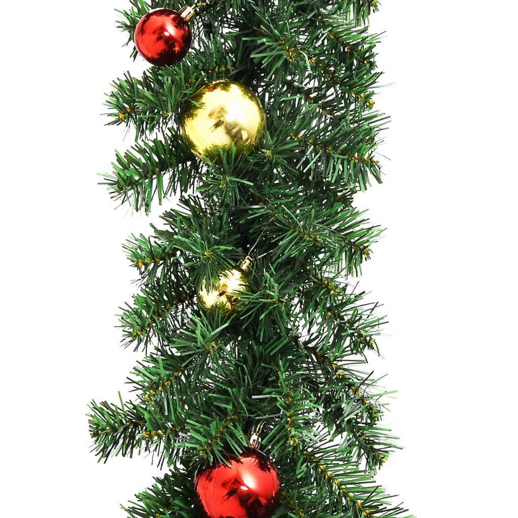 vidaXL Christmas Garland Holiday Artificial Christmas Garland with Baubles-3