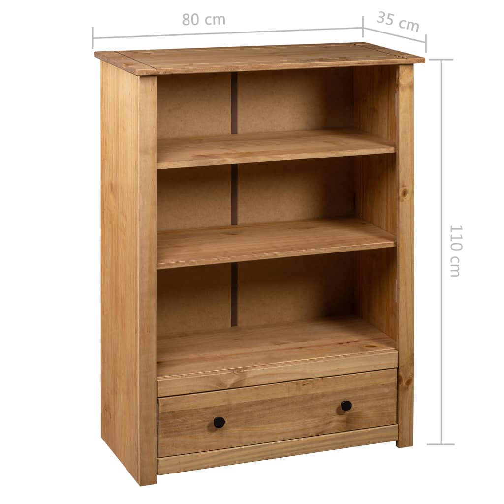 vidaXL Bookshelf Bookcase Decor Shelving Unit Solid Wood Pine Panama Range-6