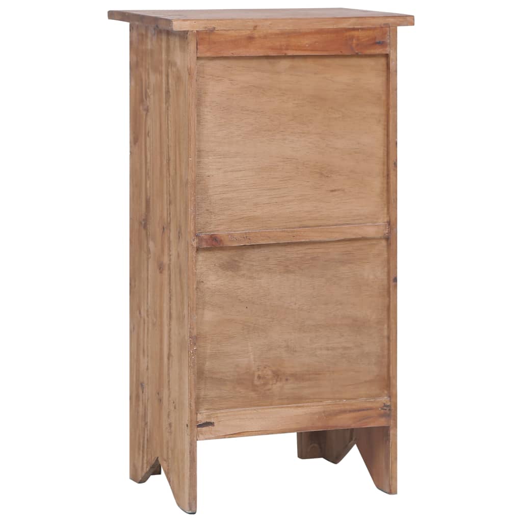 vidaXL Bedside Cabinet 16.9"x12.2"x31.5" Solid Wood Mahogany-2