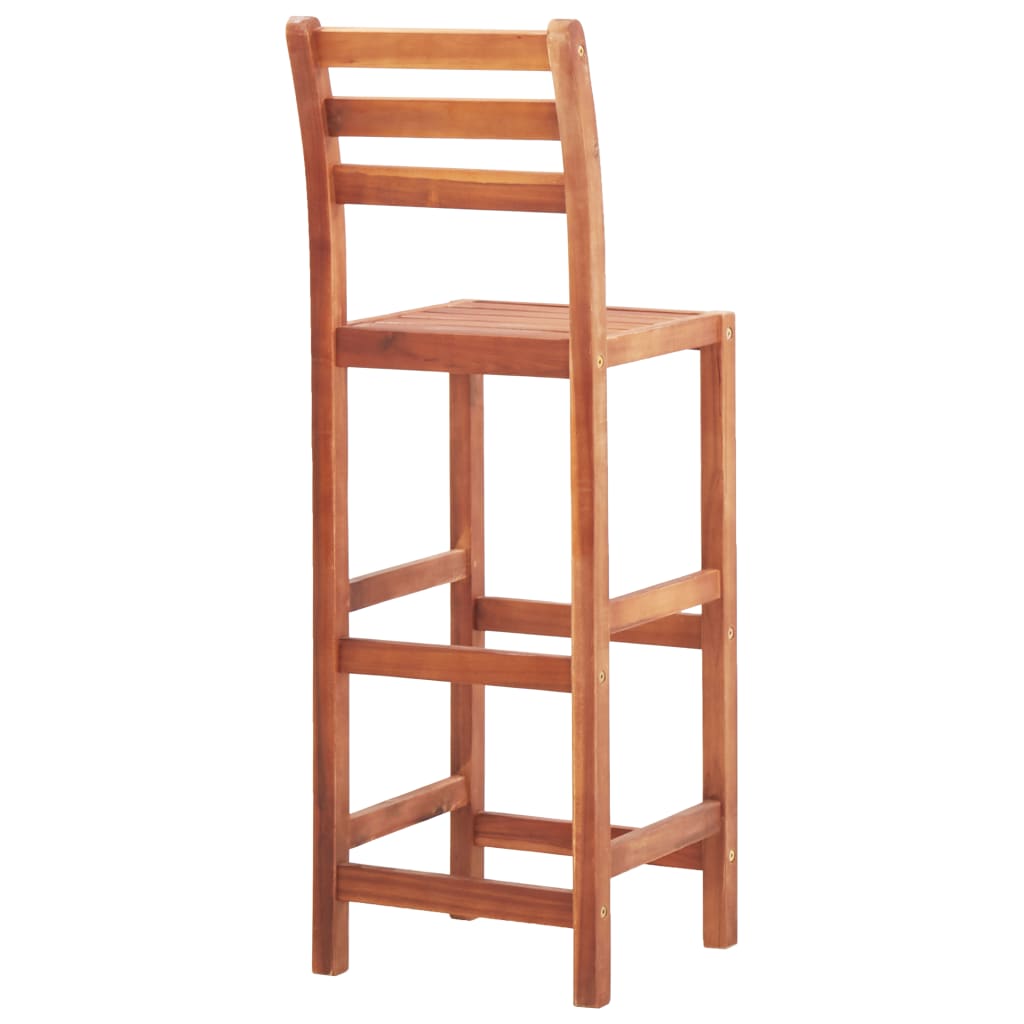 vidaXL Bar Stool Bar Seat Counter Height Stool for Kitchen Pub Solid Wood-12