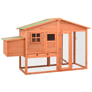 Solid Fir Wood Chicken Coop with Nest Box Hen Cage House Multi Colors