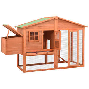 Solid Fir Wood Chicken Coop with Nest Box Hen Cage House Multi Colors