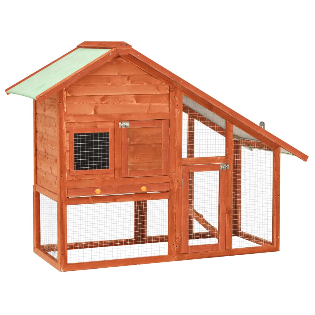 Solid Firwood Rabbit Hutch Wooden Pet Cage House Carrier Multi Colors