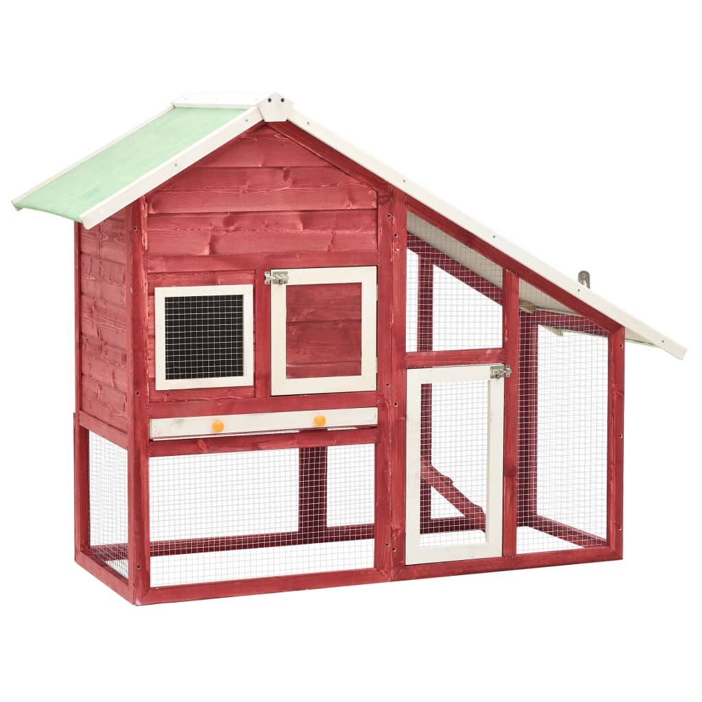 Solid Firwood Rabbit Hutch Wooden Pet Cage House Carrier Multi Colors