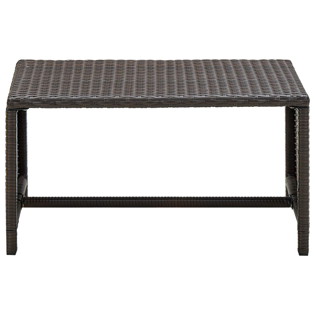 vidaXL Coffee Table Accent Side Table for Living Room Balcony Poly Rattan-10