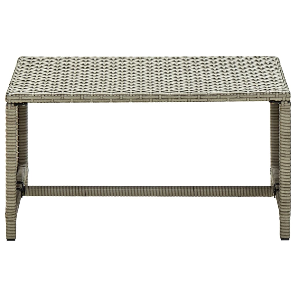 vidaXL Coffee Table Accent Side Table for Living Room Balcony Poly Rattan-15