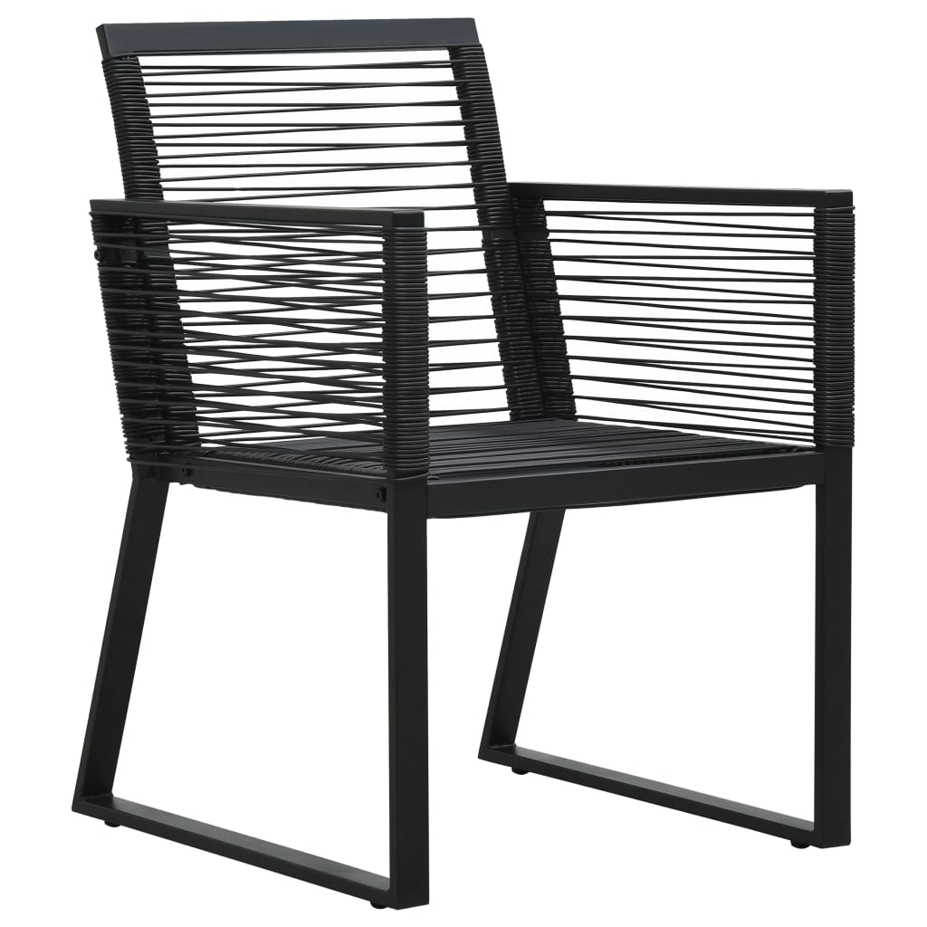 vidaXL 2/4x Garden Chair Black PVC Rattan Outdoor Patio Seating Lounge Chairs-4