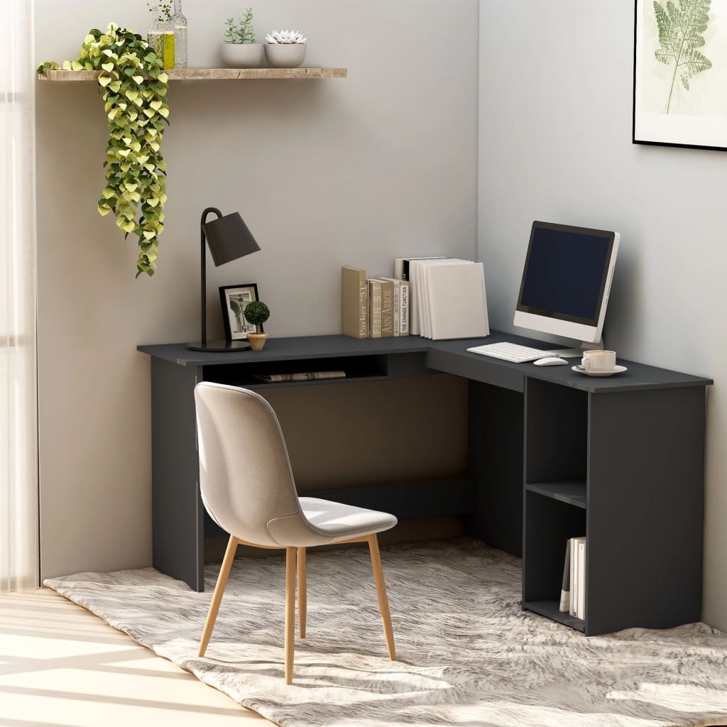vidaXL Corner Desk L-Shaped Computer Desk Home Office Desk Engineered Wood-15