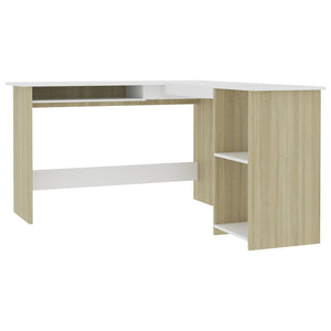 vidaXL Corner Desk L-Shaped Computer Desk Home Office Desk Engineered Wood-12