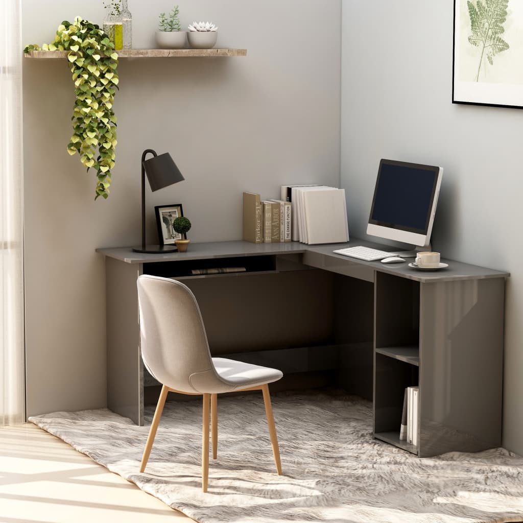 vidaXL Corner Desk L-Shaped Computer Desk Home Office Desk Engineered Wood-3