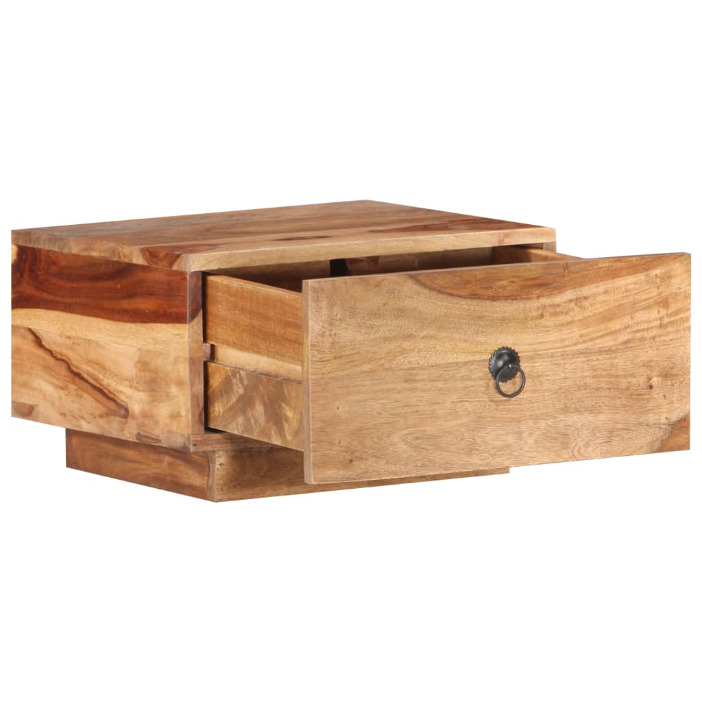 vidaXL Bedside Cabinet 15.7"x15.7"x9.8" Solid Sheesham Wood-3