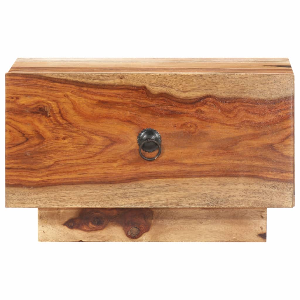 vidaXL Bedside Cabinet 15.7"x15.7"x9.8" Solid Sheesham Wood-4