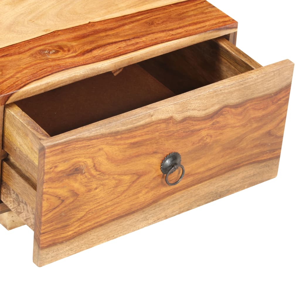 vidaXL Bedside Cabinet 15.7"x15.7"x9.8" Solid Sheesham Wood-8