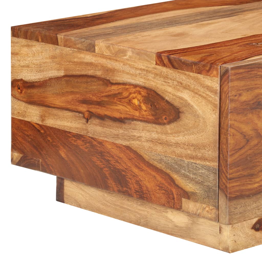 vidaXL Bedside Cabinet 15.7"x15.7"x9.8" Solid Sheesham Wood-9