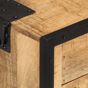 vidaXL Bedside Cabinet 16.9"x11.8"x20.1" Solid Rough Mango Wood-1