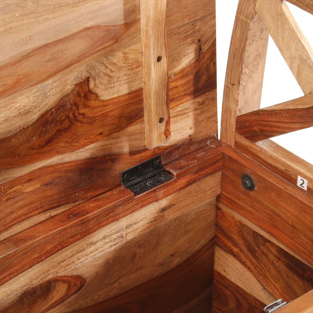 vidaXL Bench 40.6"x13"x28.3" Solid Sheesham Wood-4