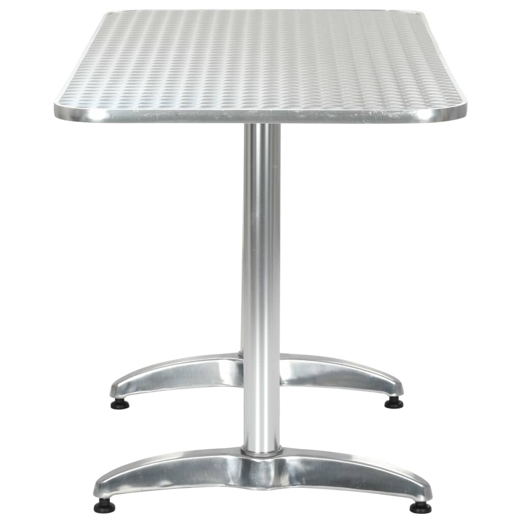 Patio Table Silver Aluminum Patio Outdoor Table Furniture Multi Sizes