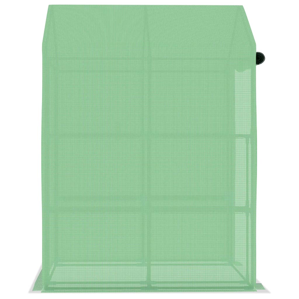 vidaXL Greenhouse with Shelves Steel 56.3"x56.3"x76.8"-7