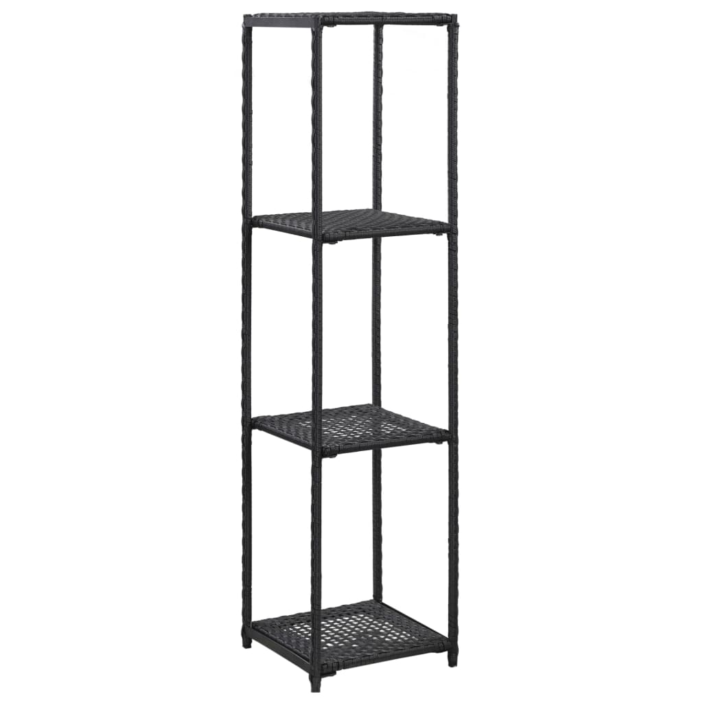 vidaXL Bookshelf Storage Shelf Open Shelf Bookcase Household Shelf Poly Rattan-12