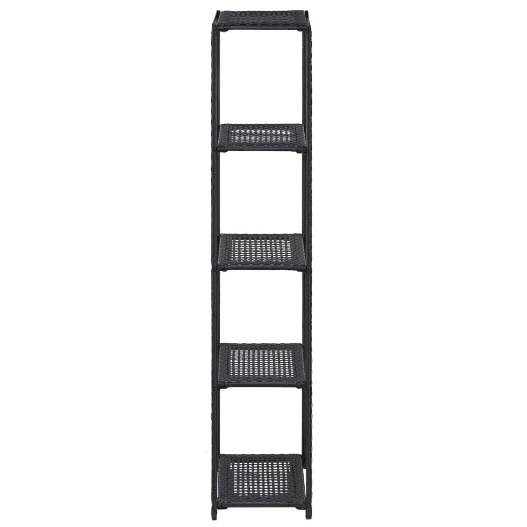 vidaXL Bookshelf Storage Shelf Open Shelf Bookcase Household Shelf Poly Rattan-7