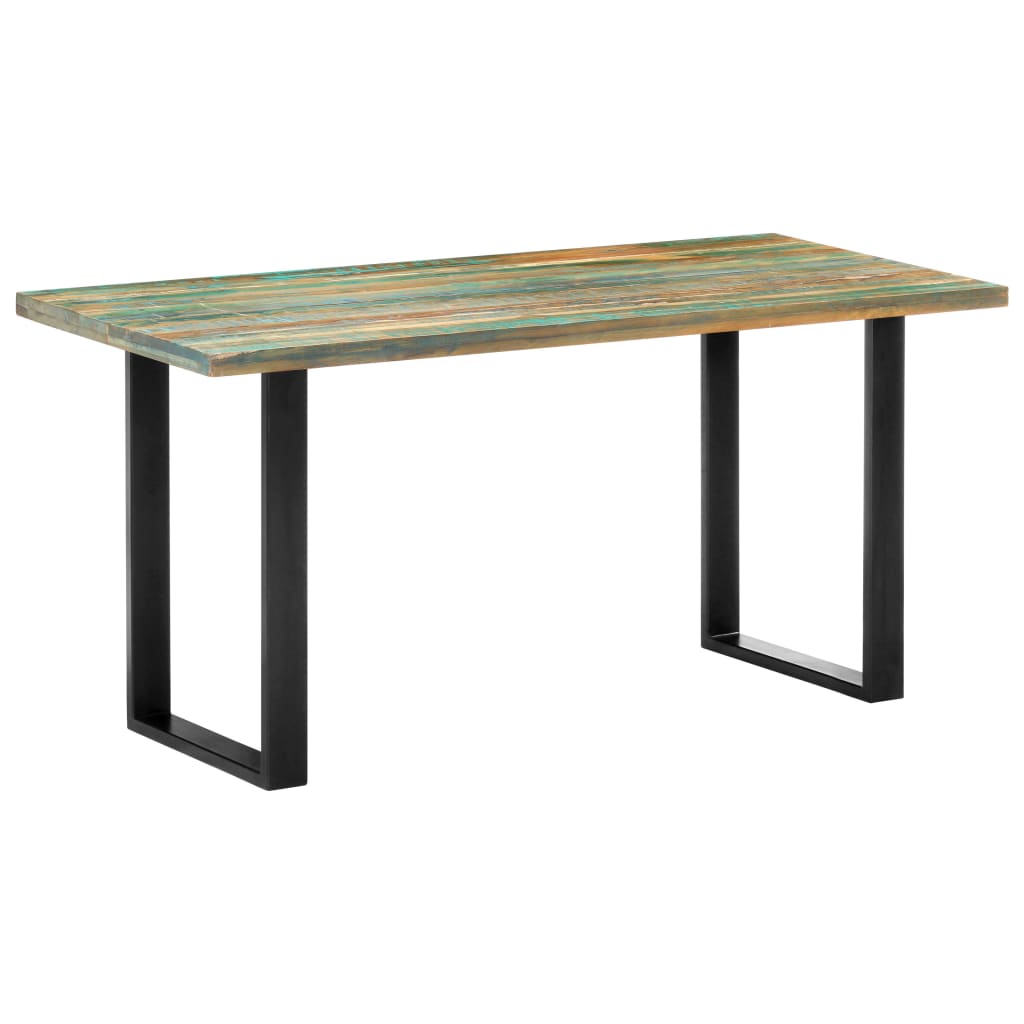 vidaXL Dining Table 63"x31.5"x29.5" Solid Reclaimed Wood-6