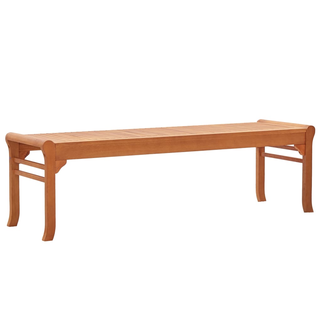 vidaXL Bench Weather Resistant Wooden Outdoor Bench Solid Wood Eucalyptus-13