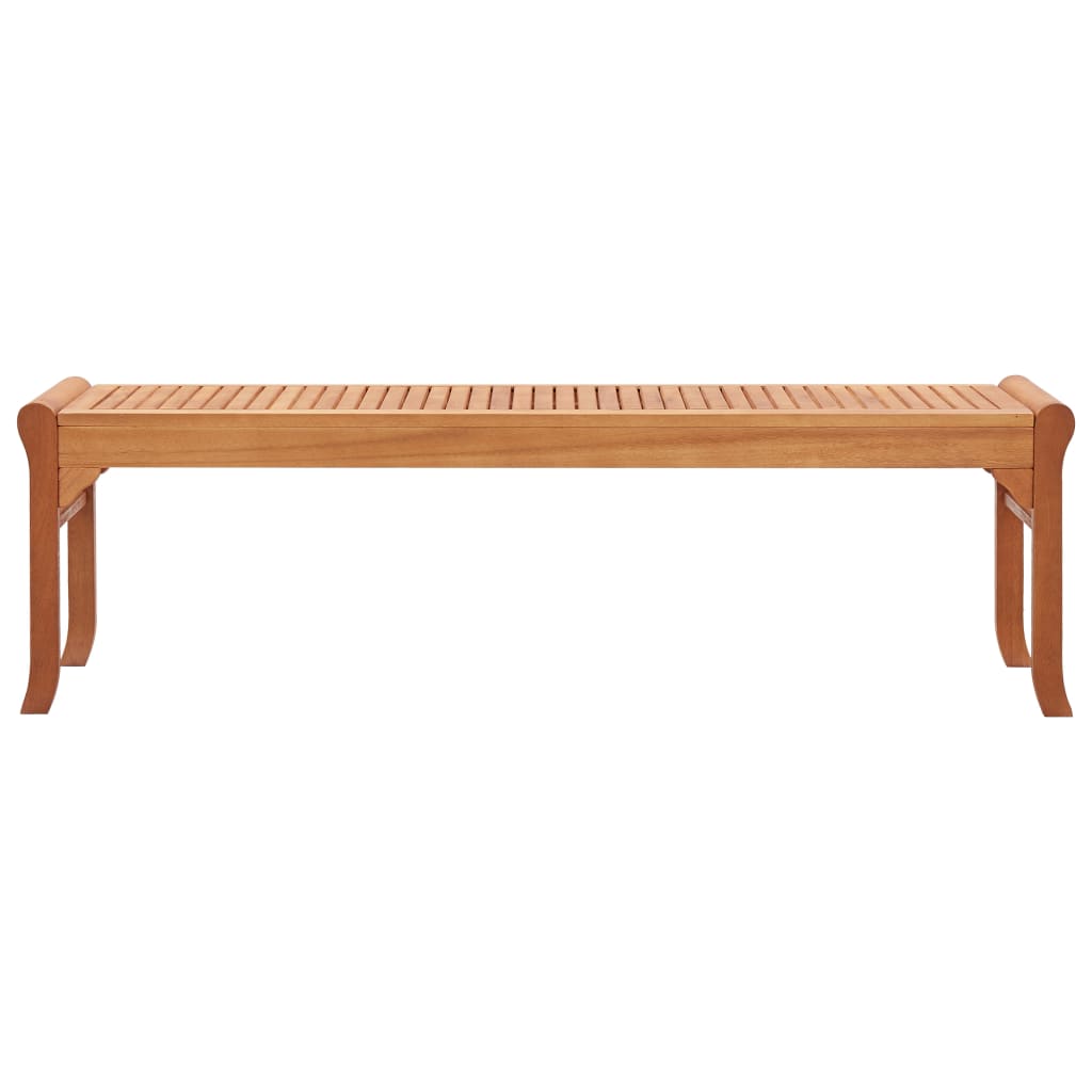 vidaXL Bench Weather Resistant Wooden Outdoor Bench Solid Wood Eucalyptus-15